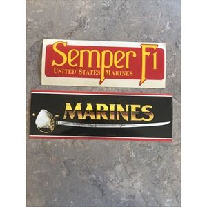 (2) U.S. Marine Corp Vintage '90s BUMPER Sticker